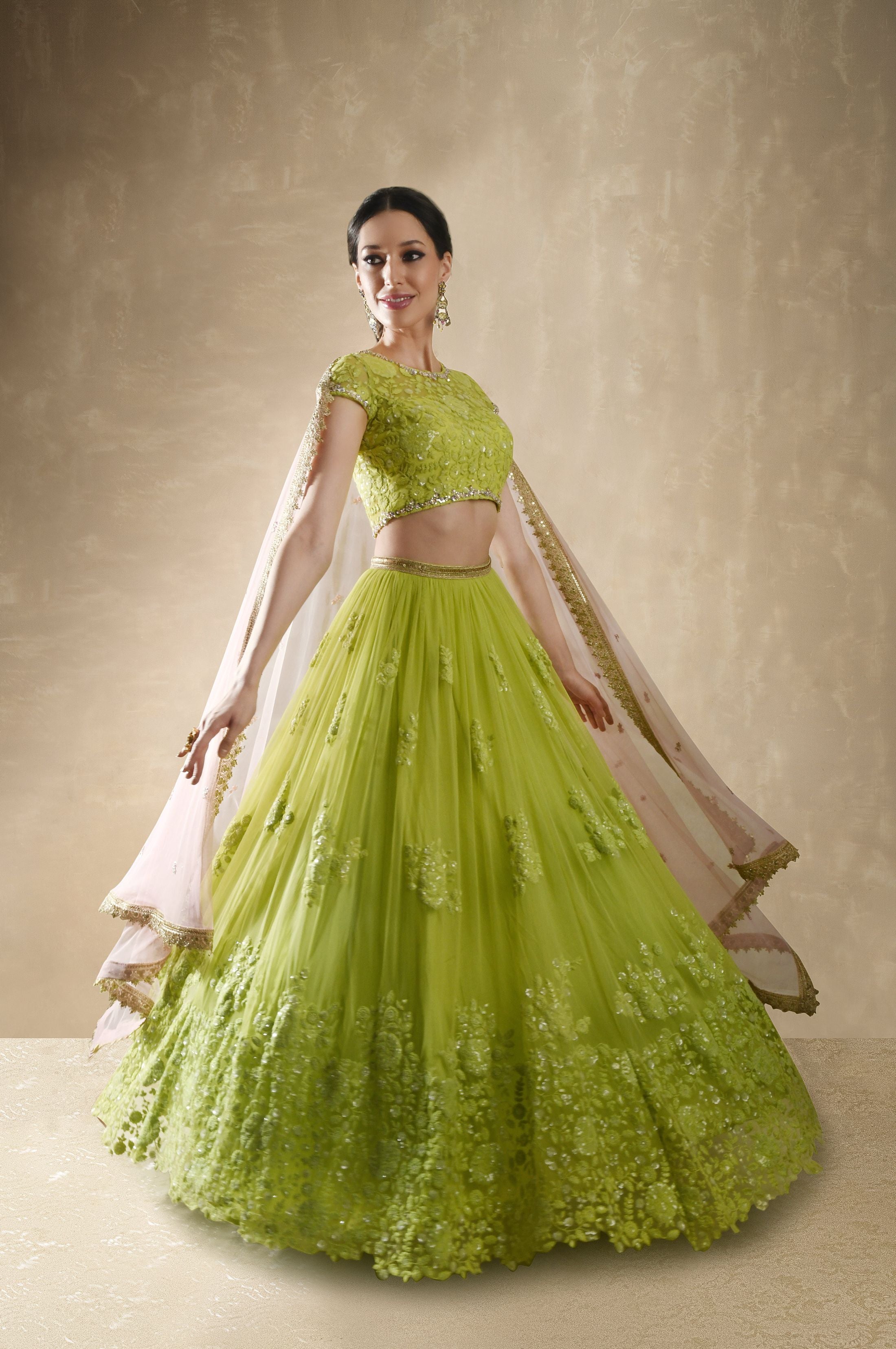 Starflower – green lehenga, bisouNYC