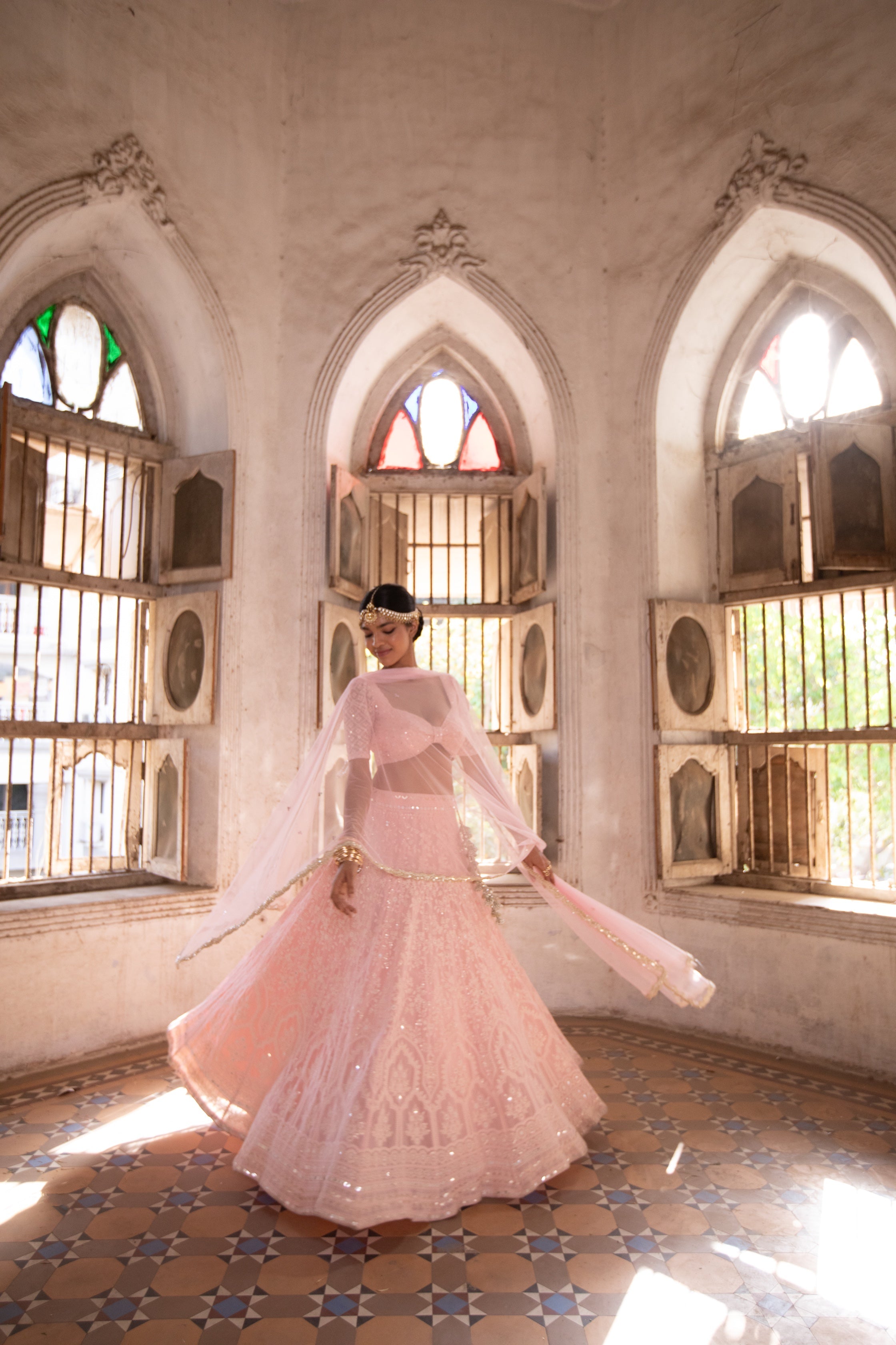 Suhani – blush lehenga, bisouNYC