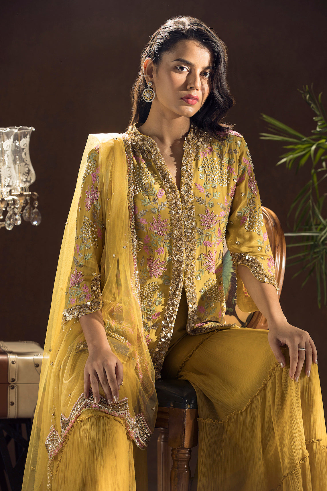 Sadhana – mustard suit, bisouNYC