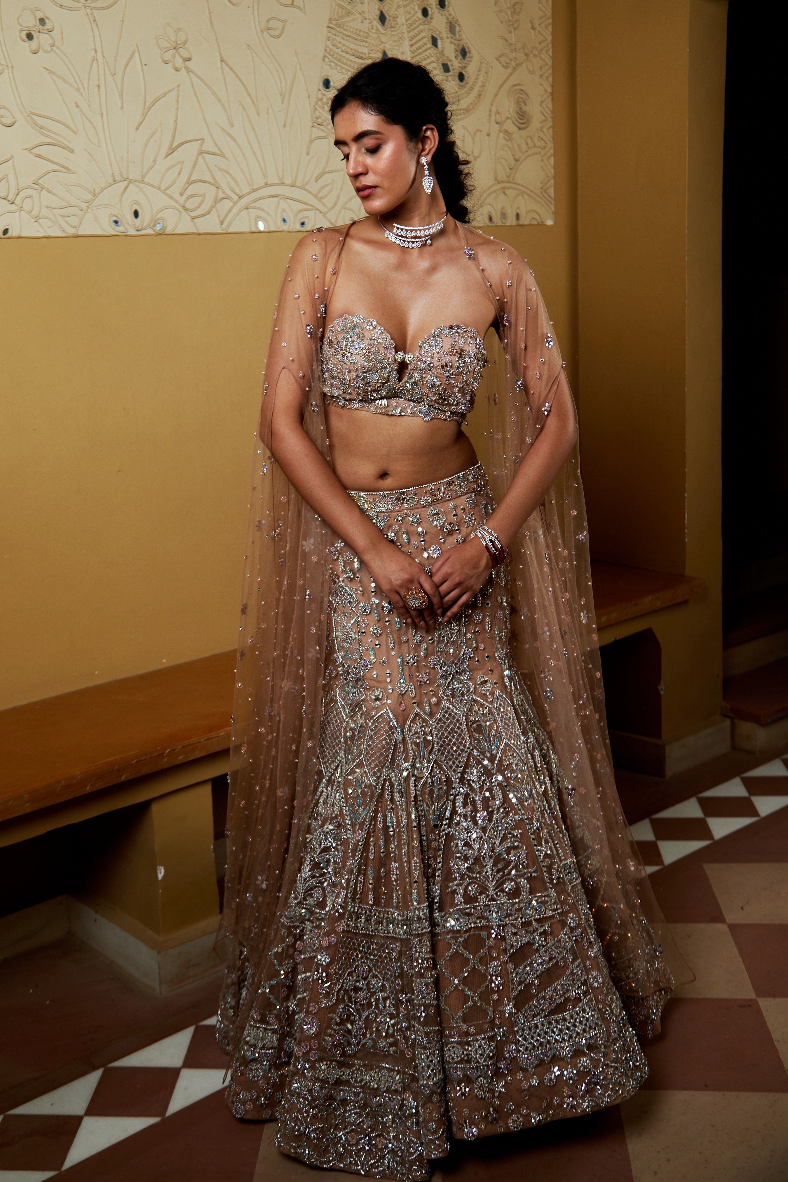 Sandhya – net lehenga, bisouNYC