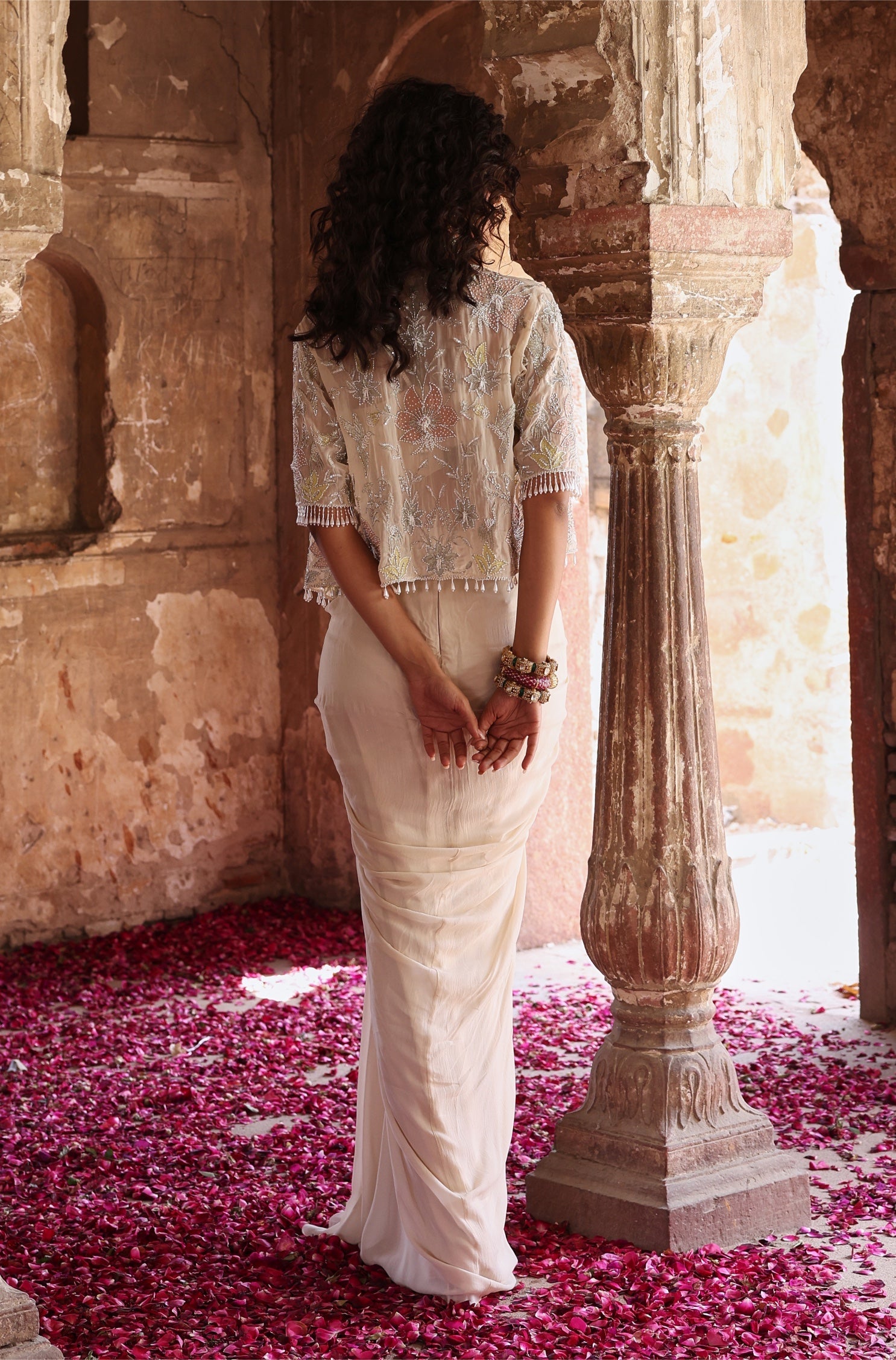 Sannah – ivory organza outfit, bisouNYC