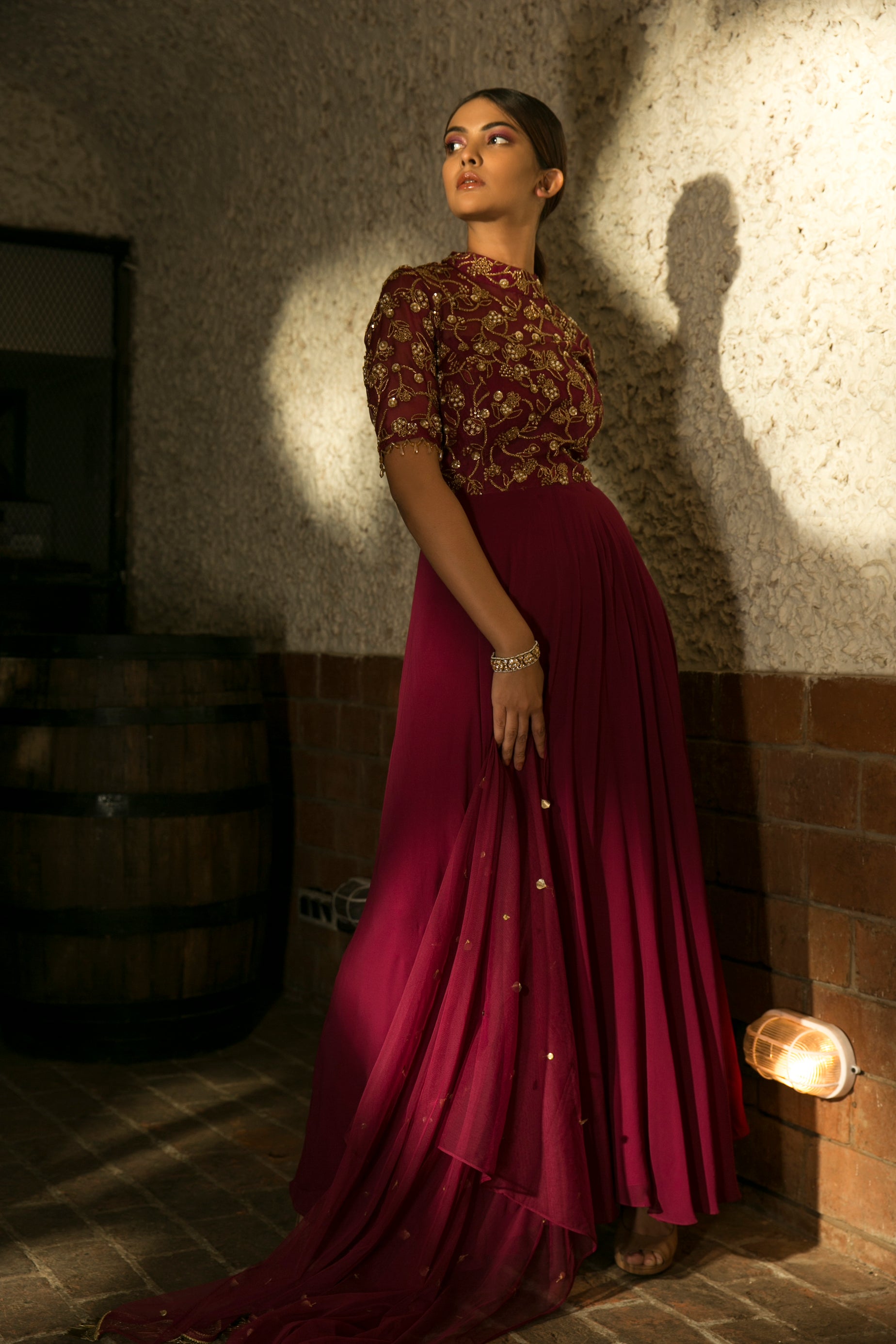 Sasha – burgundy dress, bisouNYC