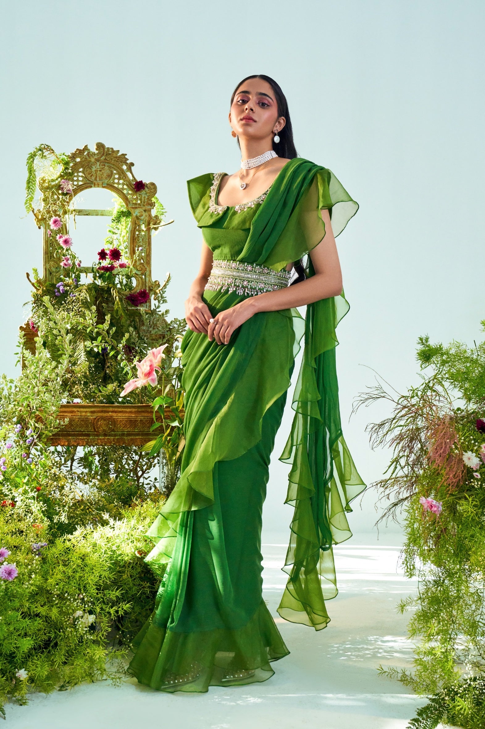 Scarlett – organza saree, bisouNYC