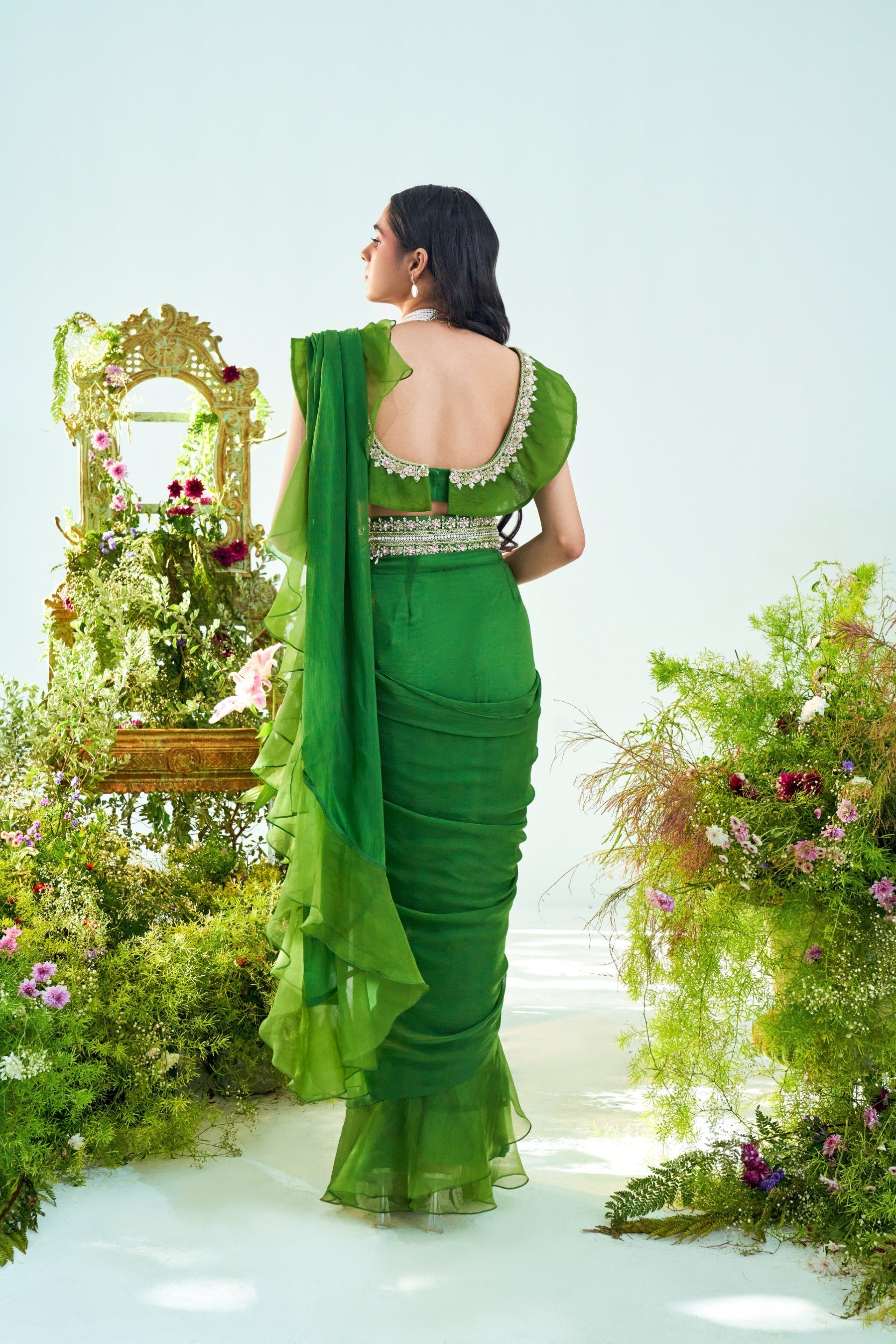 Scarlett – organza saree, bisouNYC