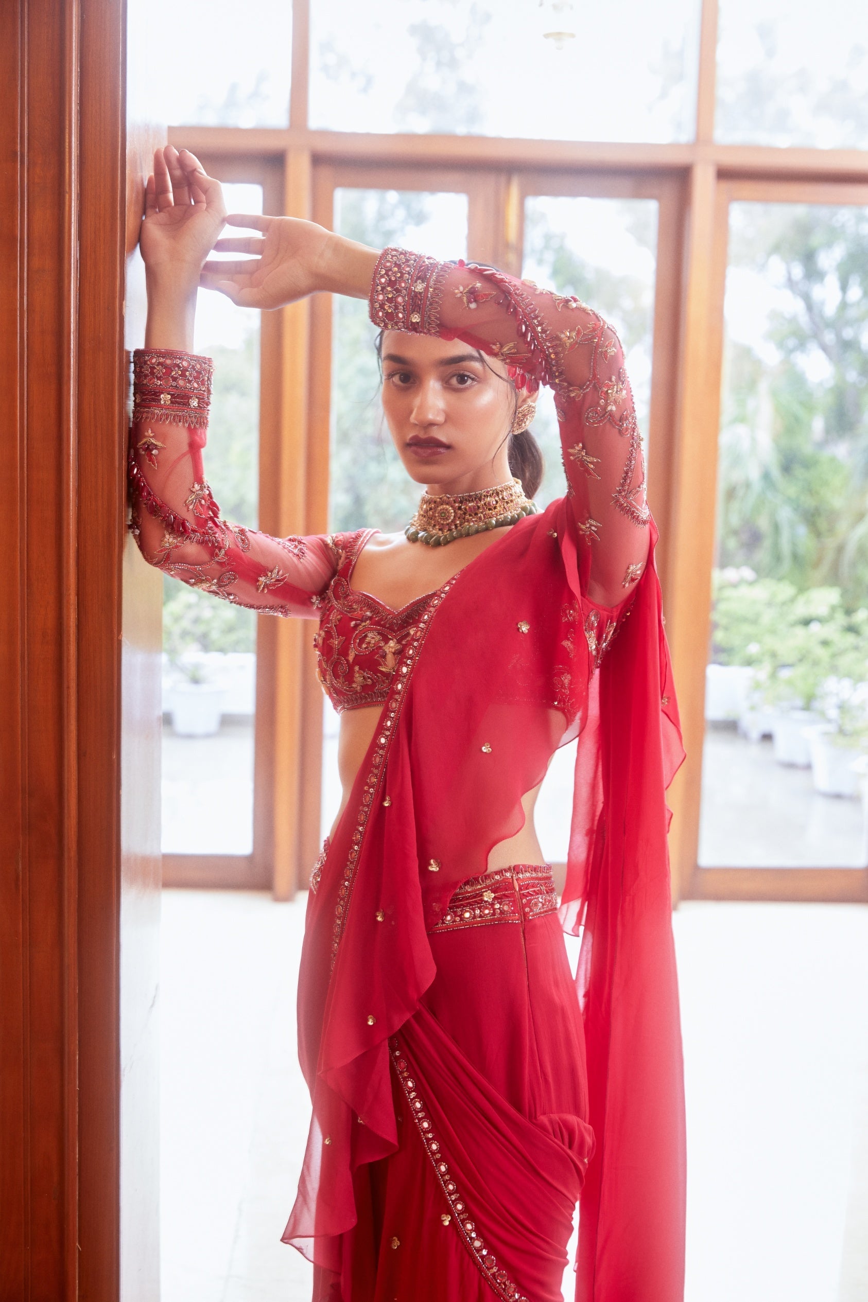 Seema – fuchsia lehenga, bisouNYC