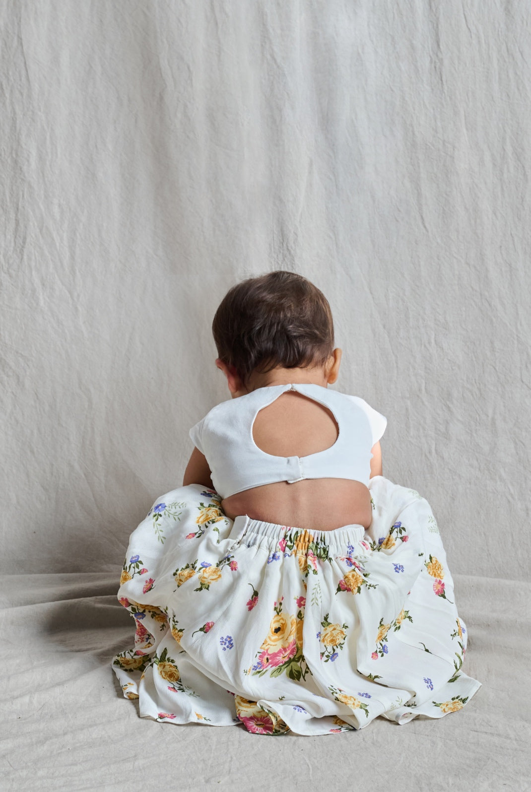 Serenity baby – white lehenga, bisouNYC