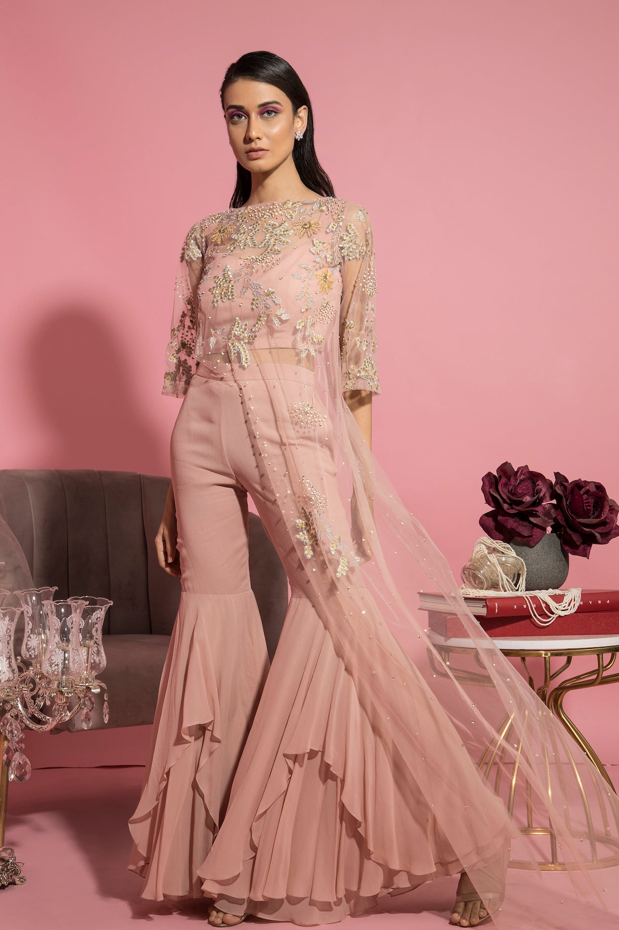Sharya – pink suit, bisouNYC