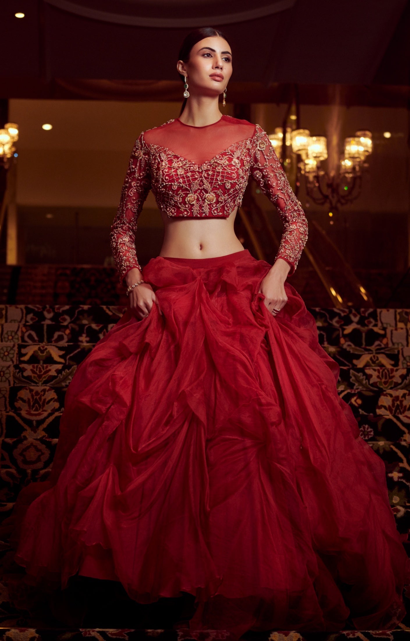 Sheila – organza lehenga, bisouNYC