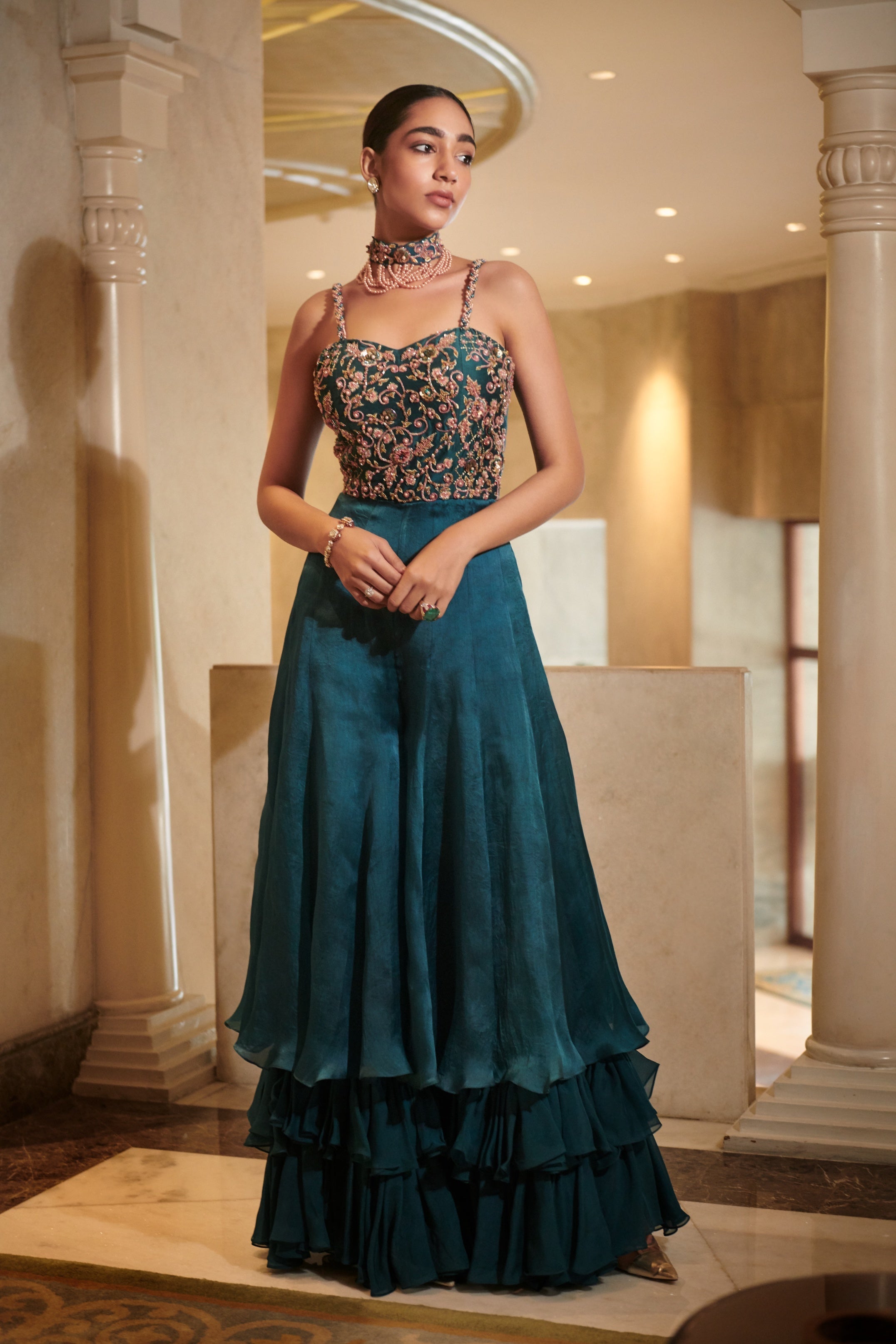 Shreya – organza suit, bisouNYC
