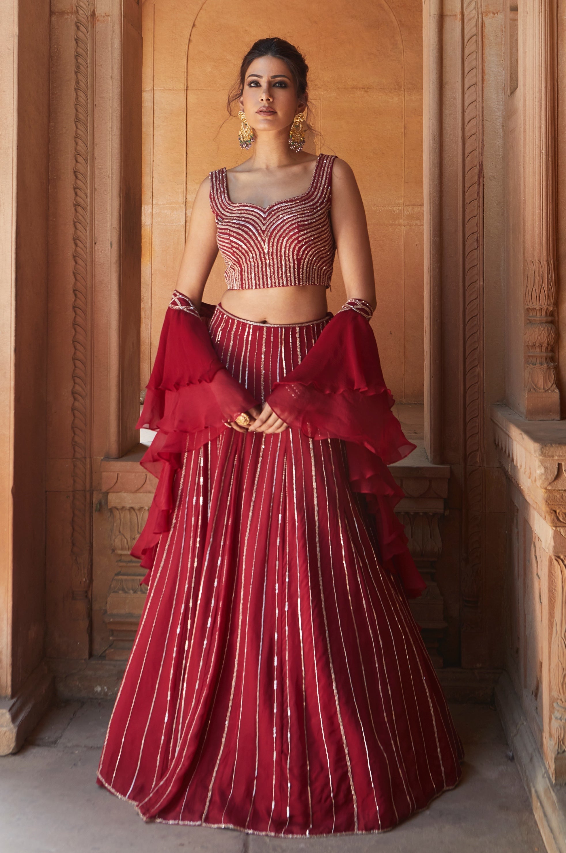 Sofia – organza lehenga, bisouNYC