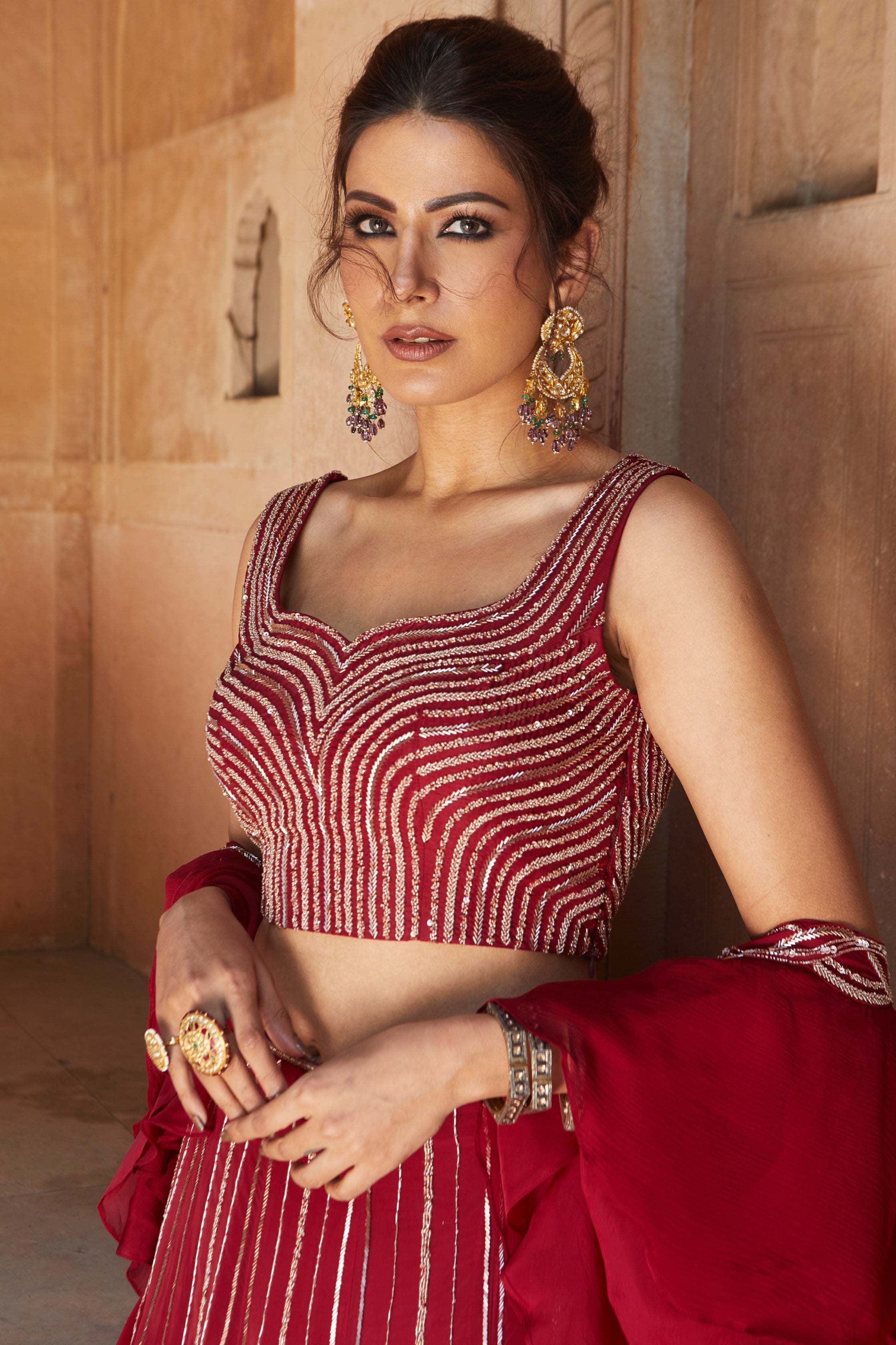 Sofia – organza lehenga, bisouNYC