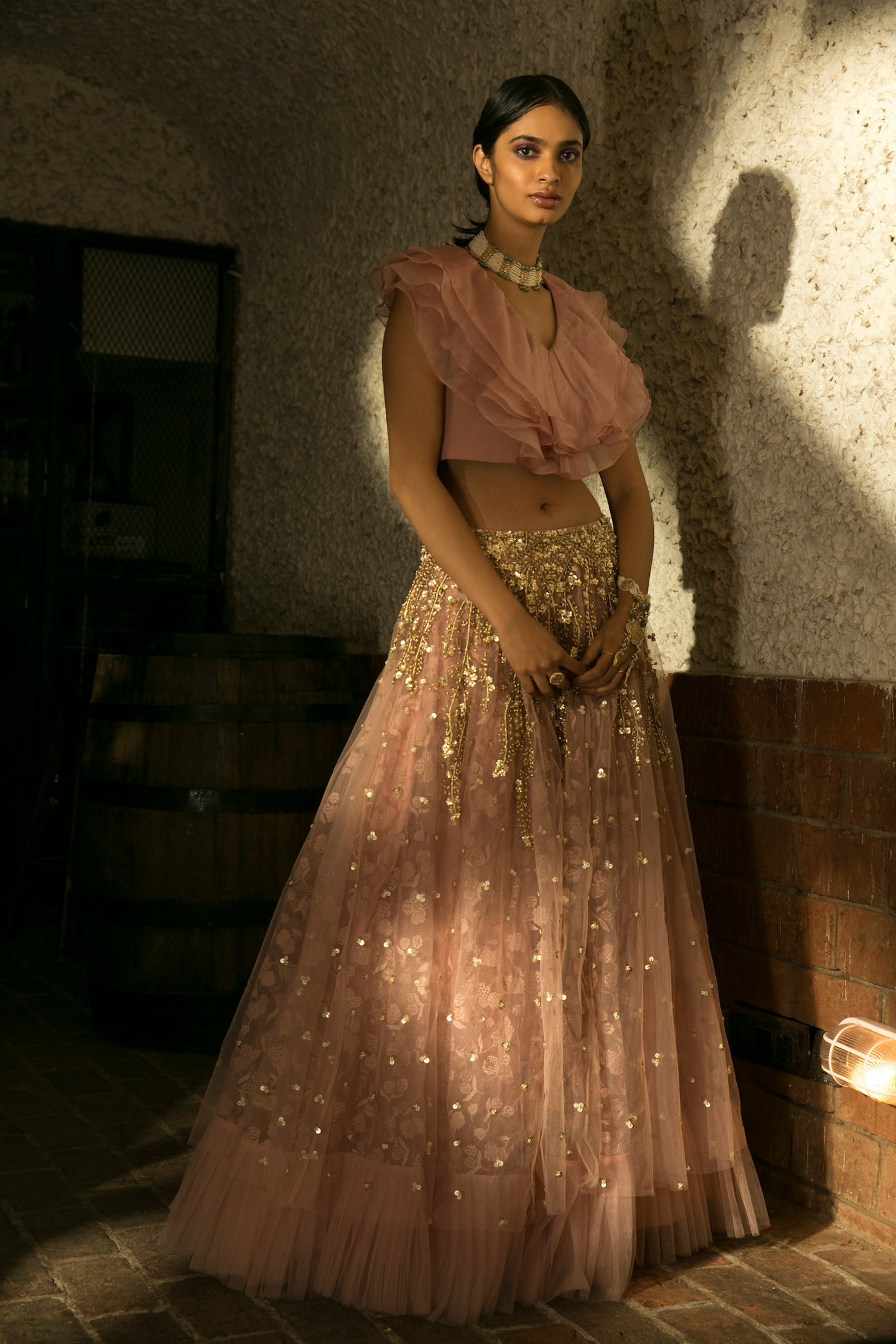 Sonya – pink lehenga, bisouNYC