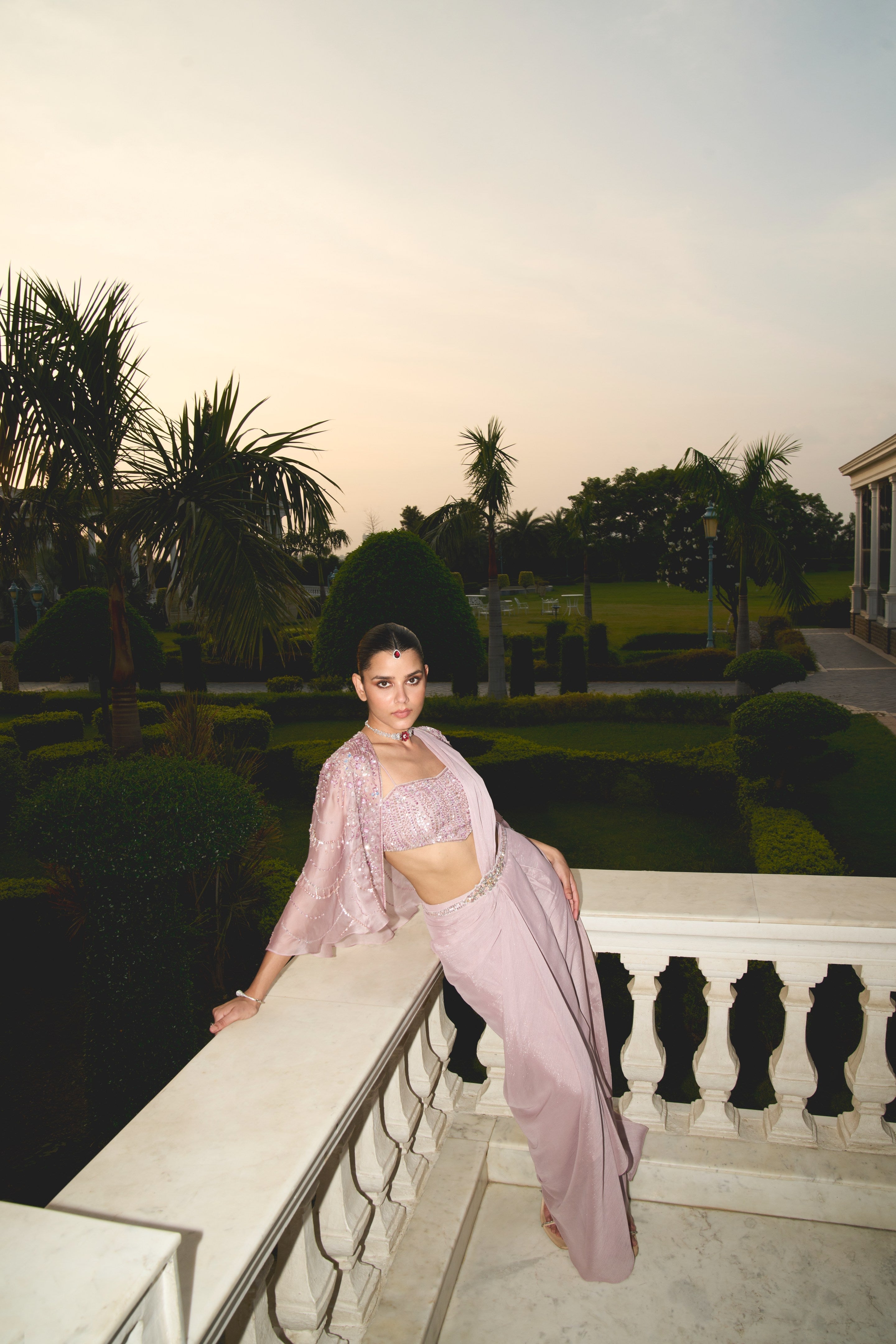 Suhana – lilac organza saree, bisouNYC