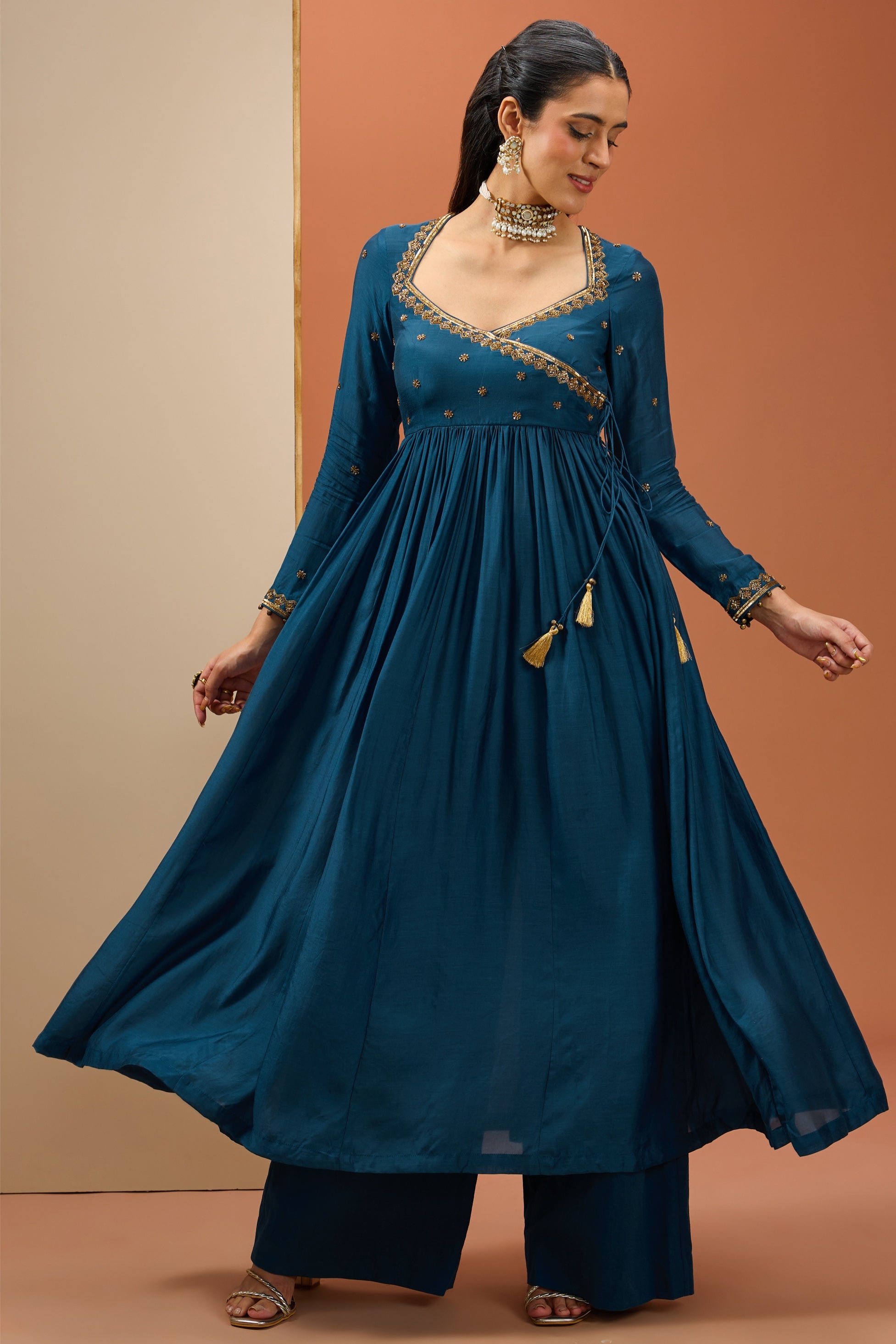 Swaroop – blue organza suit, bisouNYC