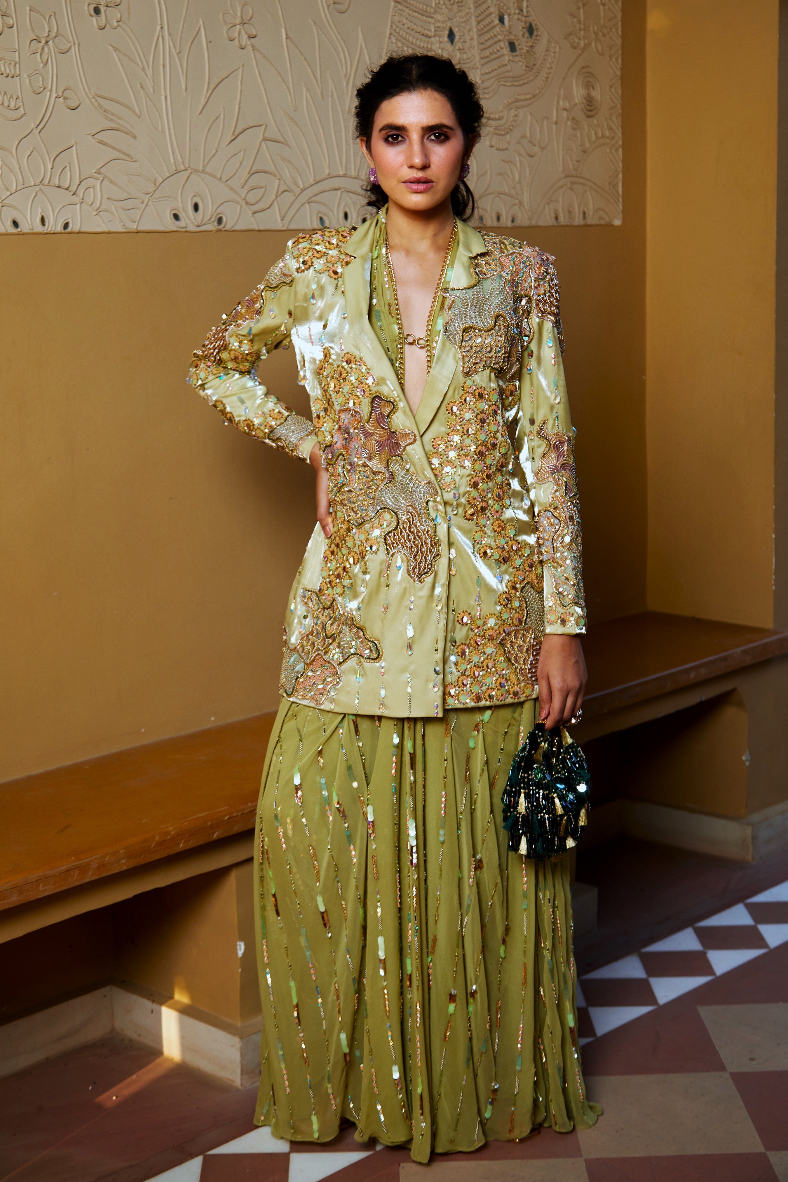 Tarz – green organza outfit, bisouNYC