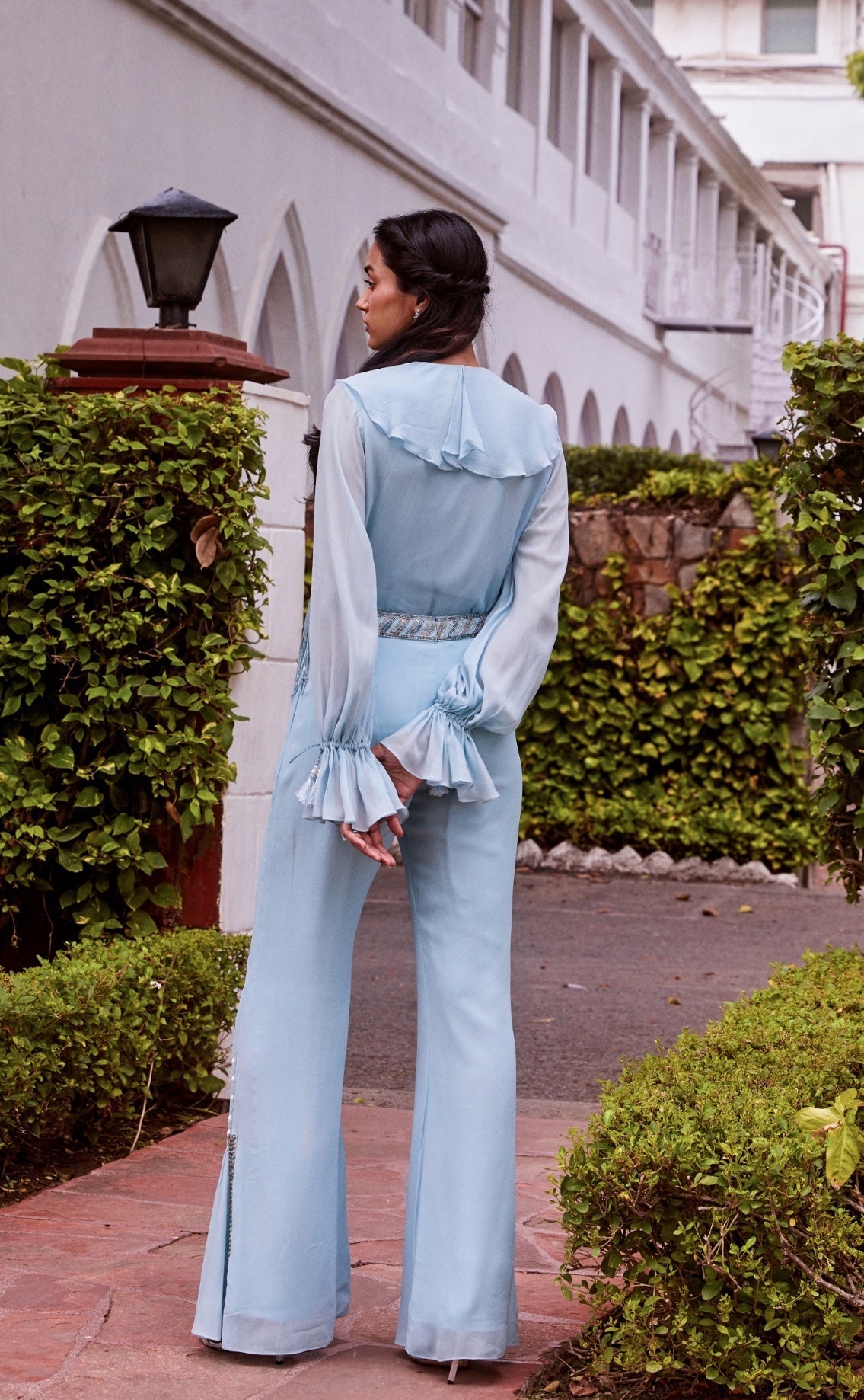Tiana – blue suit, bisouNYC