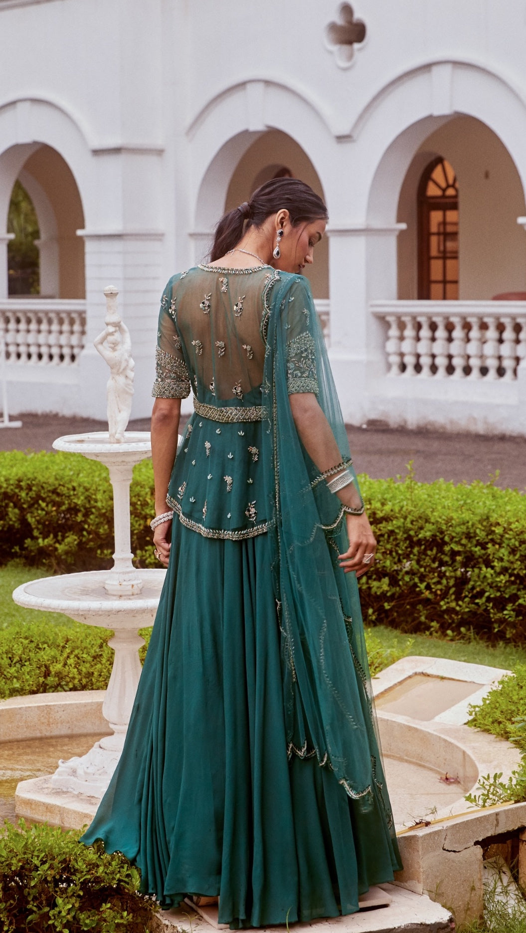 Toral – teal lehenga, bisouNYC