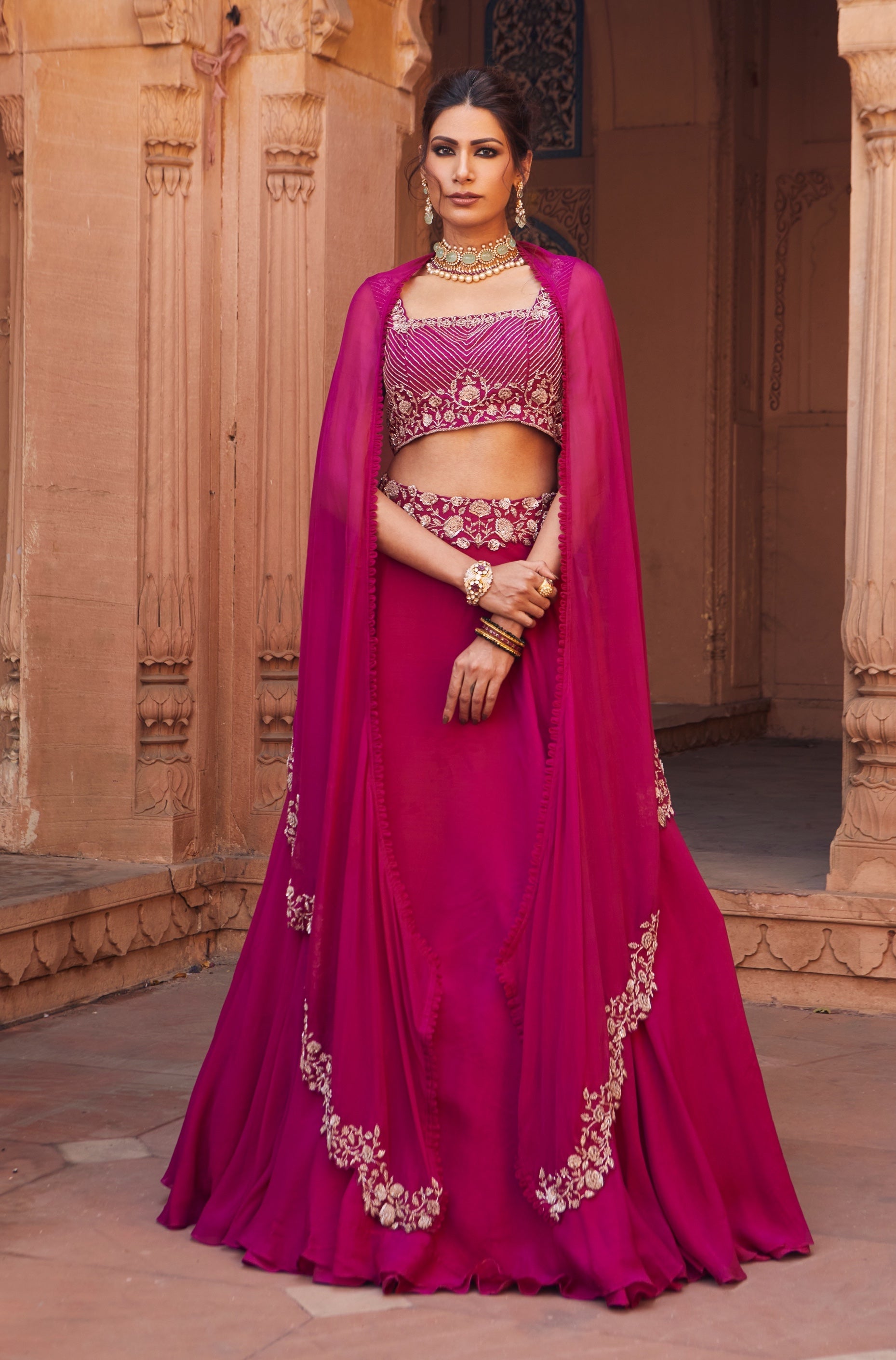 Zara – organza lehenga, bisouNYC