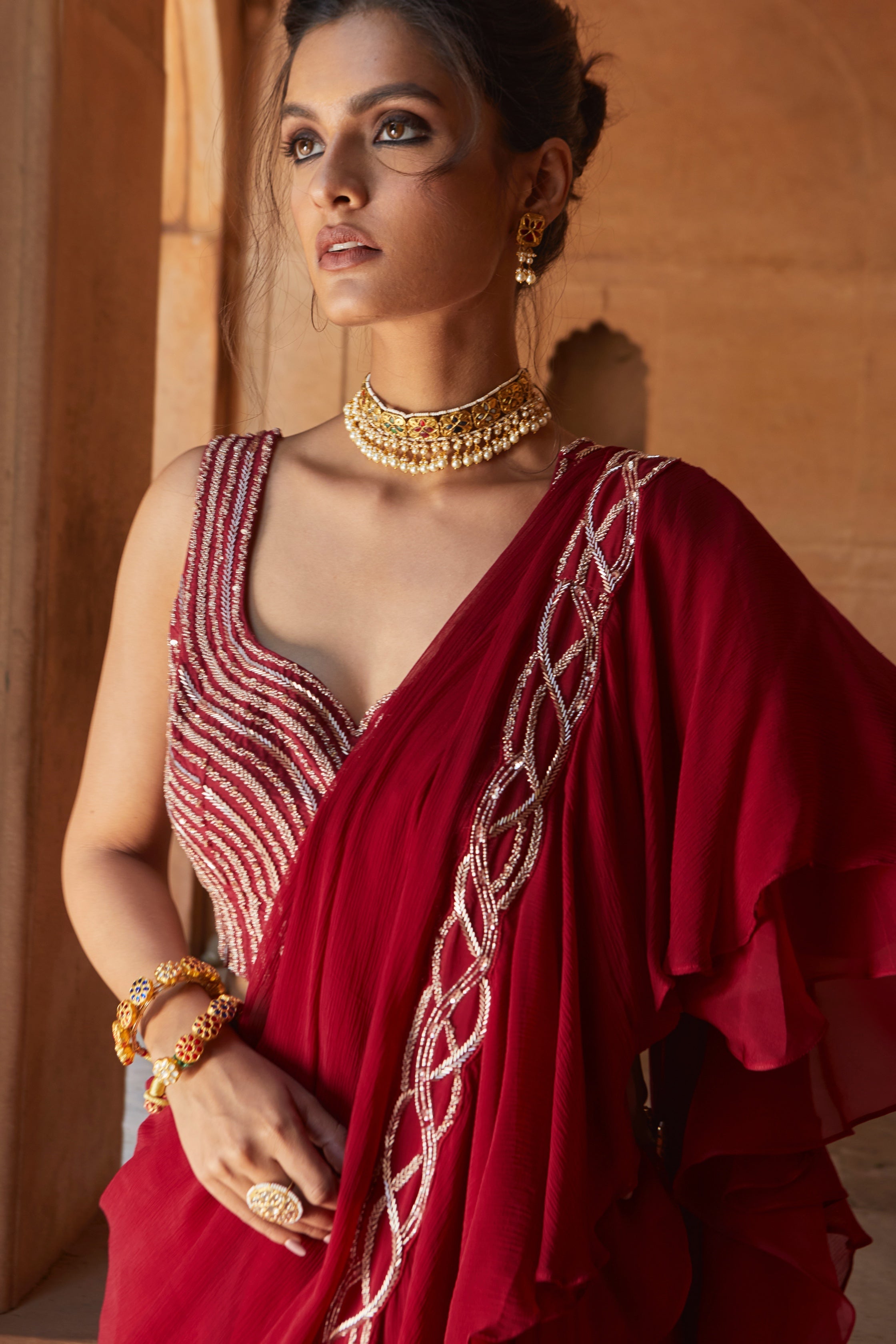 Zasha – chiffon saree, bisouNYC