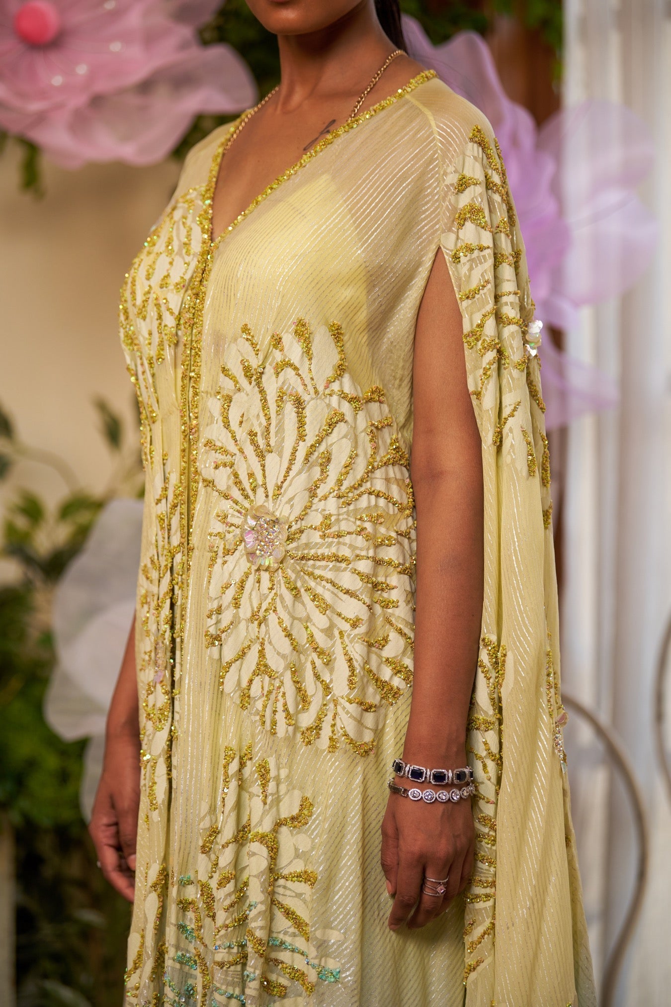 Zinnia – yellow organza dress, bisouNYC