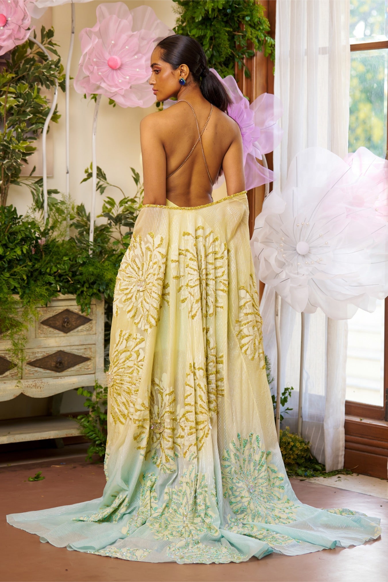 Zinnia – yellow organza dress, bisouNYC
