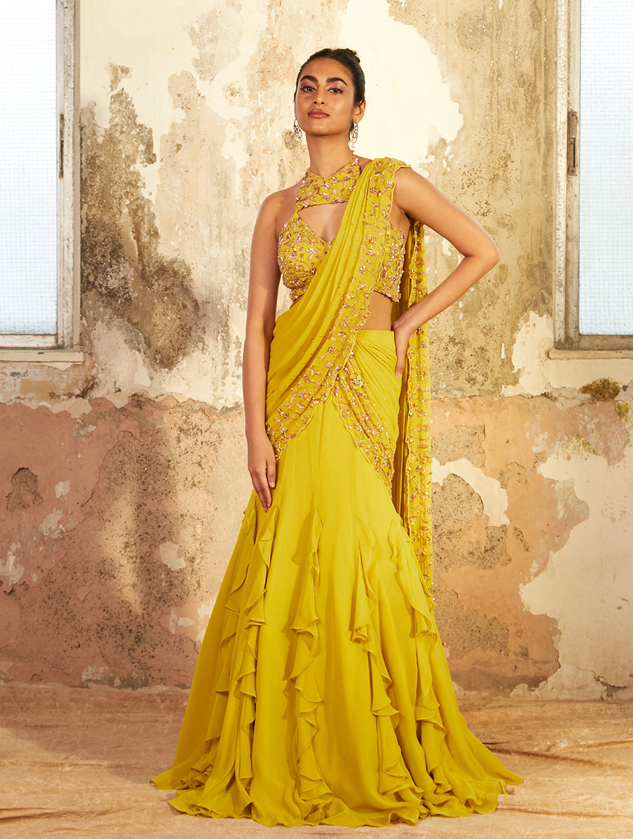 Ziya – georgette lehenga, bisouNYC