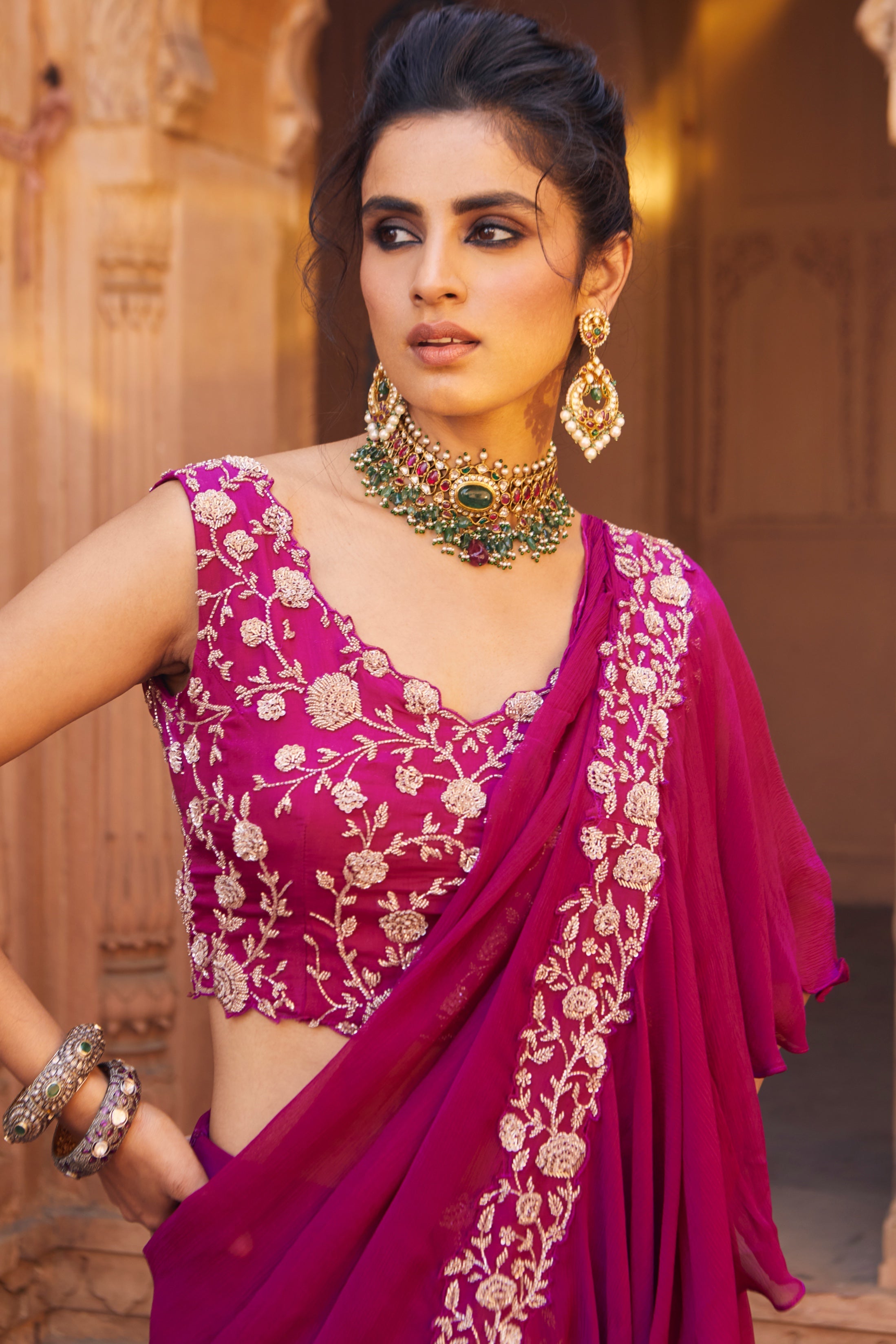 Zola – chiffon saree, bisouNYC